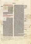 THOMAS AQUINAS, Saint. Commentum in octo libros Physicorum Aristotelis.  1492
